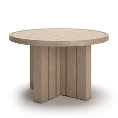 Hoover Furniture Outlet - Ashley Furniture - Thunder Trails Outdoor Dining Table - Round Dining Table - PCP612-615