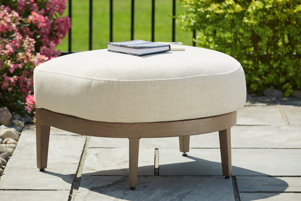 Hoover Furniture Outlet - Ashley Furniture - Serene Bay Outdoor Ottoman with Cushion - Ottoman with Cushion - P671-814