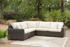 Hoover Furniture Outlet - Ashley Furniture - Kimora 3-Piece Outdoor Sectional - 3-Piece Outdoor Sectional - P711P1