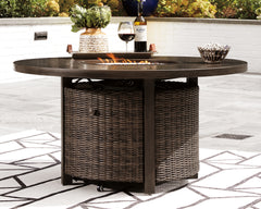 Hoover Furniture Outlet - Ashley Furniture - Paradise Trail Fire Pit Table - Round Fire Pit Table - P750-776