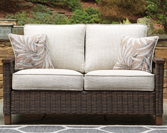 Hoover Furniture Outlet - Ashley Furniture - Paradise Trail Loveseat with Cushion - Loveseat w/Cushion / Medium Brown - P750-835