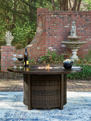 Hoover Furniture Outlet - Ashley Furniture - Monterey Point Outdoor Fire Pit Table - Round Fire Pit Table - PCP760-776