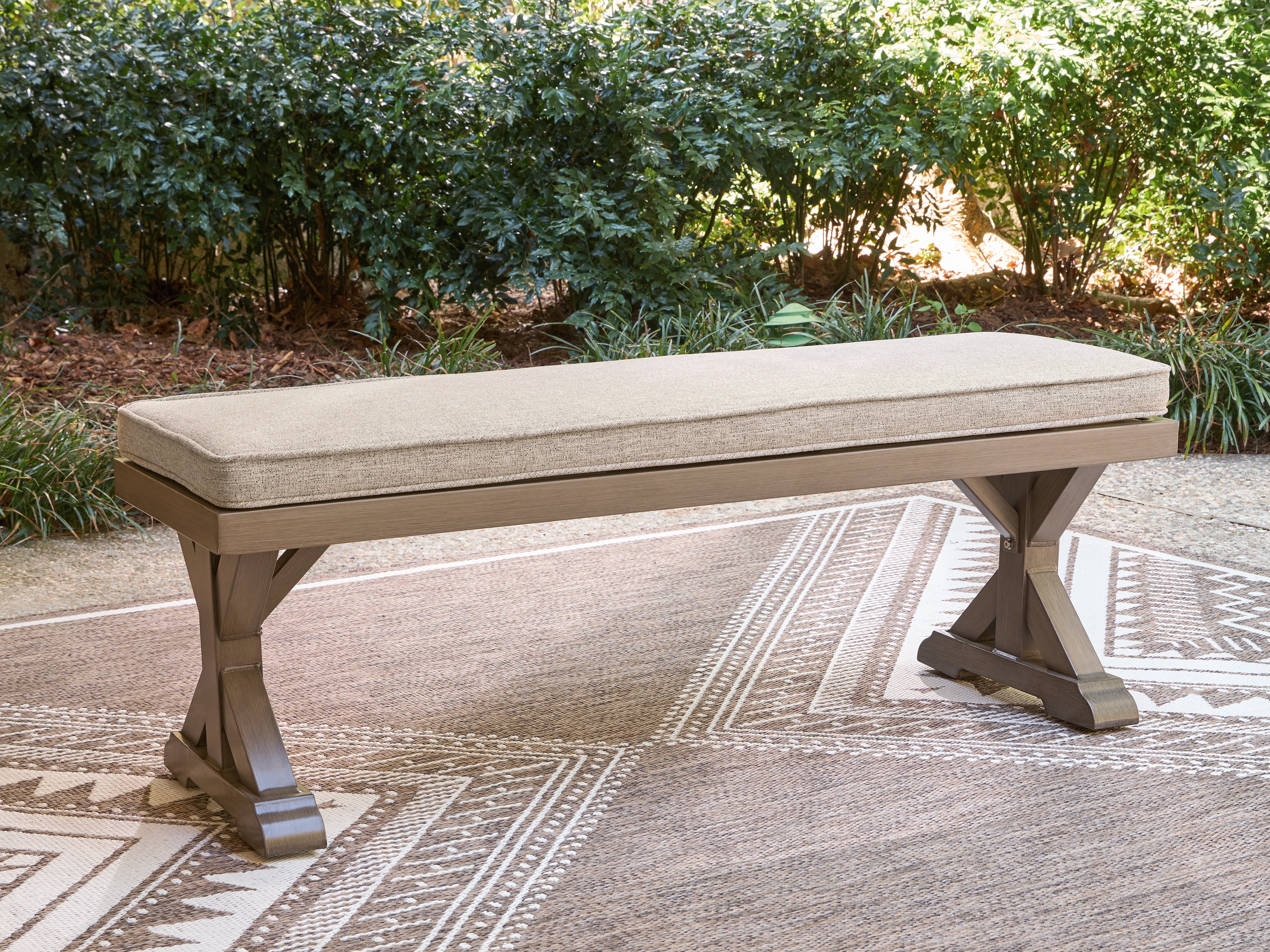 Hoover Furniture Outlet - Ashley Furniture - Laguna Heights Bench with Cushion - Bench with Cushion - PCP790-600