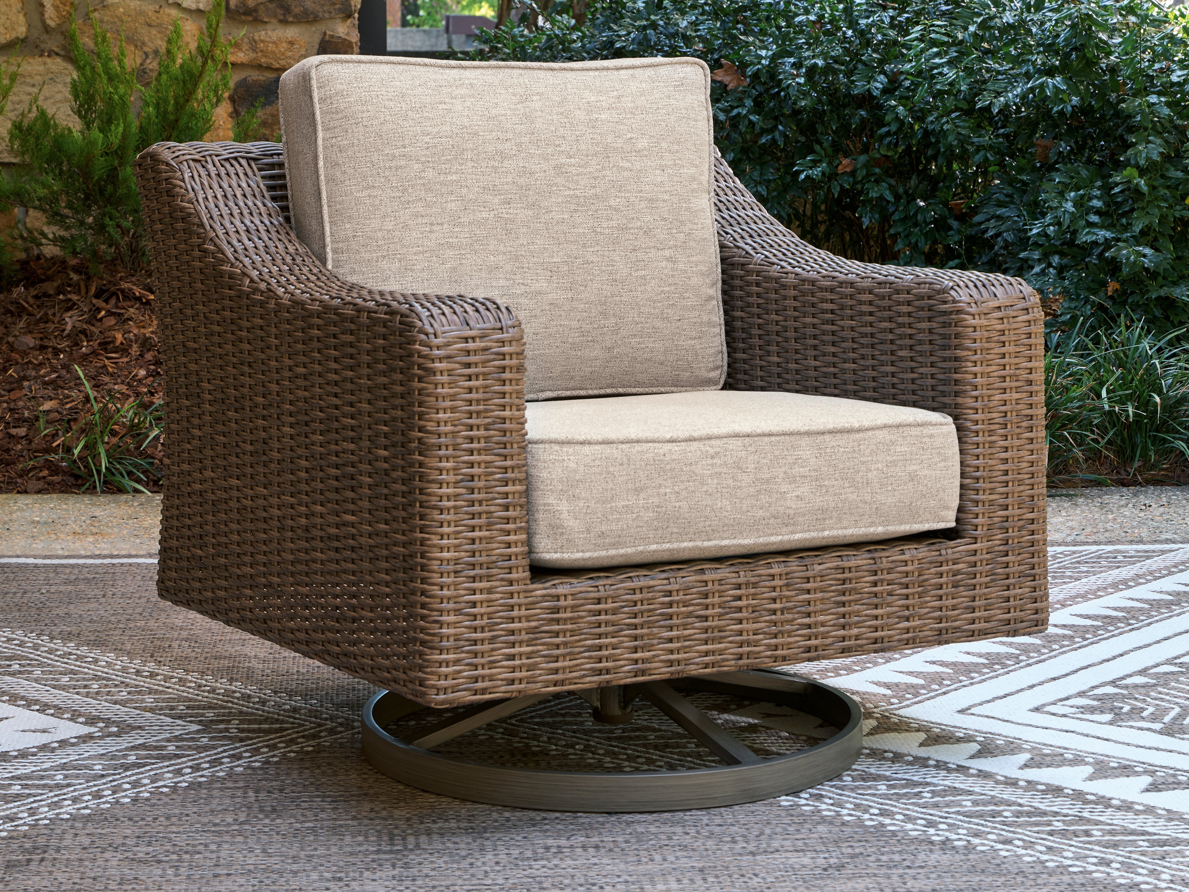 Hoover Furniture Outlet - Ashley Furniture - Laguna Heights Swivel Lounge with Cushion - Swivel Lounge w/ Cushion - PCP790-821