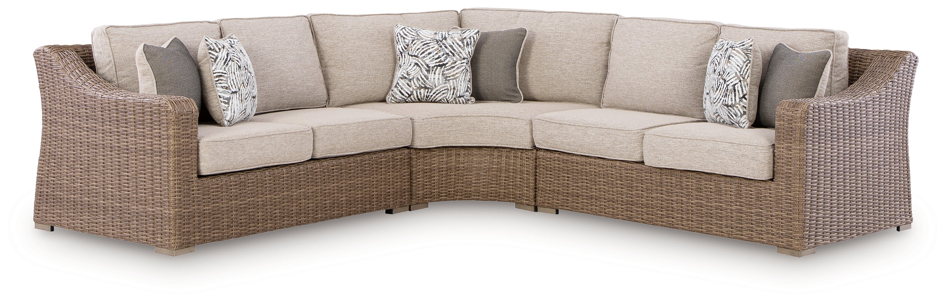 Hoover Furniture Outlet - Ashley Furniture - Laguna Heights 3-Piece Outdoor Sectional - 3-Piece Outdoor Sectional - PCP790P1