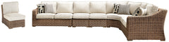 Hoover Furniture Outlet - Ashley Furniture - Beachcroft 6-Piece Outdoor Seating Set - 6-Piece Outdoor Seating Set / Beige - P791P11