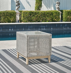 Hoover Furniture Outlet - Ashley Furniture - Seton Creek Outdoor End Table - Square End Table / Gray - P798-702