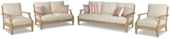 Hoover Furniture Outlet - Ashley Furniture - Clare View Outdoor Sofa, Loveseat and 2 Lounge Chairs - Outdoor Sofa, Loveseat and 2 Lounge Chairs - P801P13