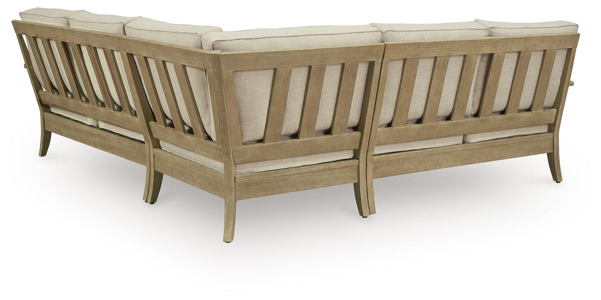 Hoover Furniture Outlet - Ashley Furniture - Clare View 3-Piece Outdoor Sectional - 3-Piece Outdoor Sectional - P801P10