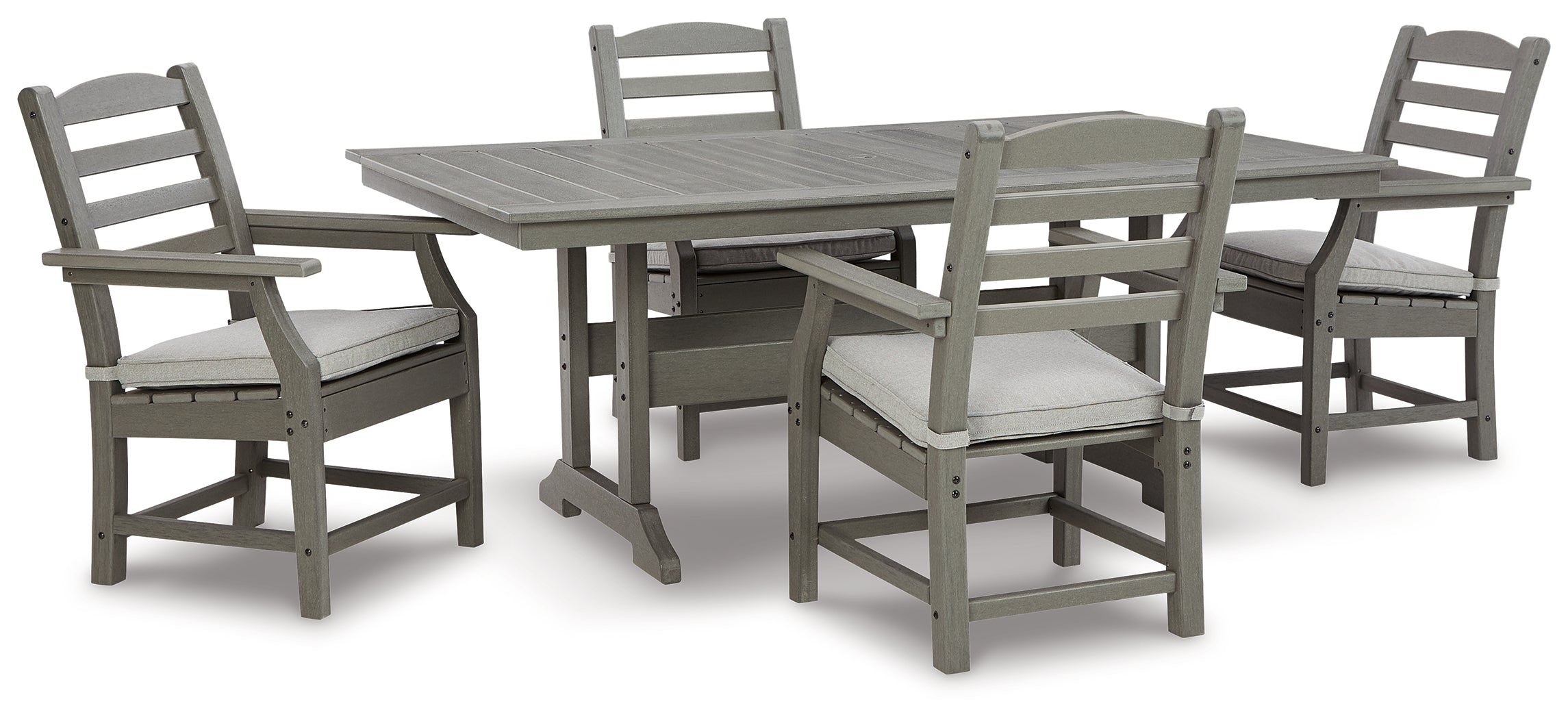 Hoover Furniture Outlet - Ashley Furniture - Visola Outdoor Dining Table with 4 Chairs - Outdoor Dining Table with 4 Chairs - P802P4