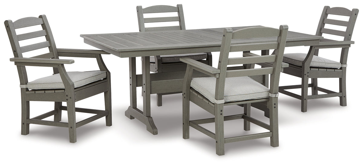 Hoover Furniture Outlet - Ashley Furniture - Visola Outdoor Dining Table with 4 Chairs - Outdoor Dining Table with 4 Chairs - P802P4