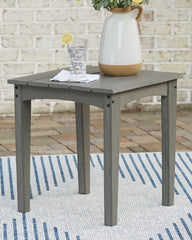 Hoover Furniture Outlet - Ashley Furniture - Visola Outdoor End Table - Square End Table / Gray - P802-702
