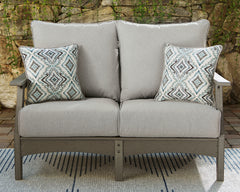 Hoover Furniture Outlet - Ashley Furniture - Visola Outdoor Loveseat with Cushion - Loveseat w/Cushion - P802-835