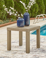 Hoover Furniture Outlet - Ashley Furniture - Silo Point Outdoor End Table - Square End Table / Brown - P804-702