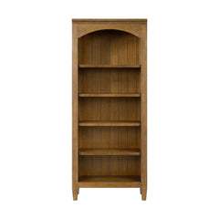 Portico Open Bookcase in Brown Oak