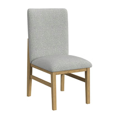 Portland Side Chair with Grey Fabric (PGY1113-4) in Natural (2 Per Carton)