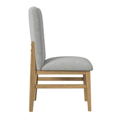 Portland Side Chair with Grey Fabric (PGY1113-4) in Natural (2 Per Carton)