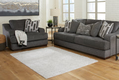 Hoover Furniture Outlet - Ashley Furniture - Ivygail 7'5" x 9'6" Rug - 7'5" x 9'6" Rug / Gray - R404511