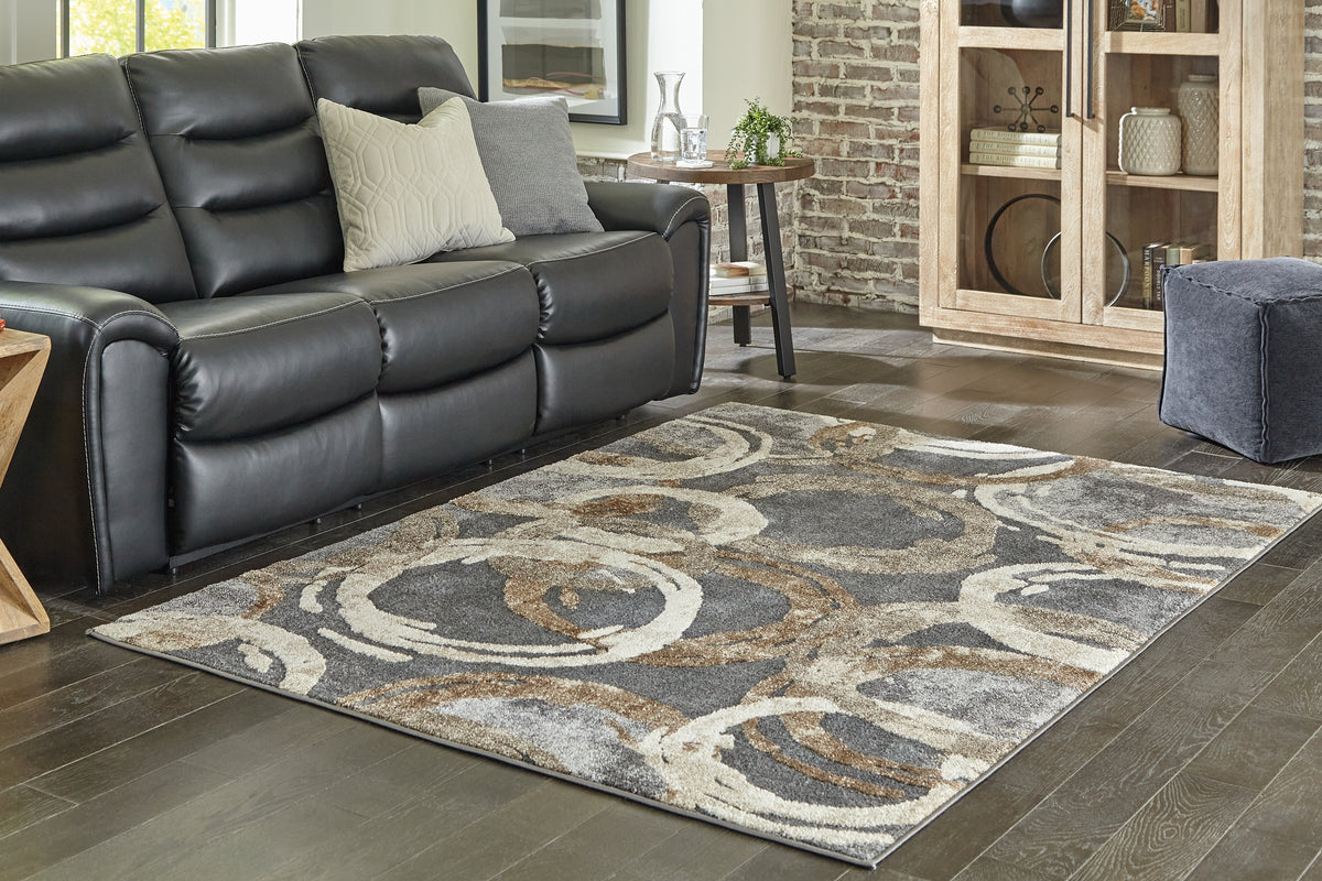 Hoover Furniture Outlet - Ashley Furniture - Faelyn 5' x 7'3" Rug - 5' x 7'3" Rug / Multi - R405182