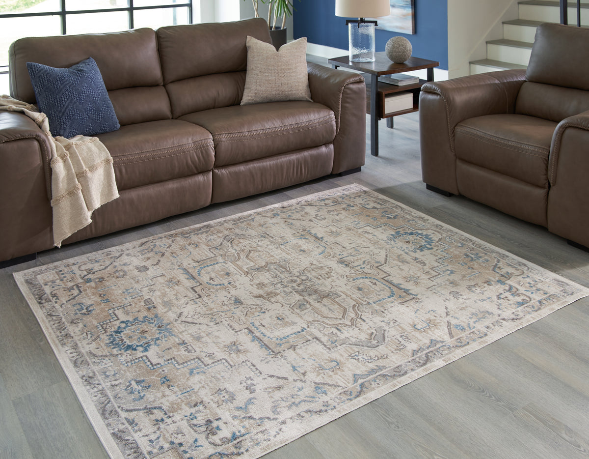 Hoover Furniture Outlet - Ashley Furniture - Barkham 5'3" x 7' Washable Rug - 5'3" x 7' Washable Rug / Multi - R405552