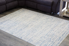 Hoover Furniture Outlet - Ashley Furniture - Beckfille 5' x 7' Rug - 5' x 7' Rug / Blue/Gray/Cream - R405962