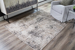 Hoover Furniture Outlet - Ashley Furniture - Elaning 5' x 7' Rug - 5' x 7' Rug / Black/Gray/Cream - R406702