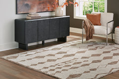 Hoover Furniture Outlet - Ashley Furniture - Brettler 8' x 10' Rug - 8' x 10' Rug / Beige/Brown - R406791