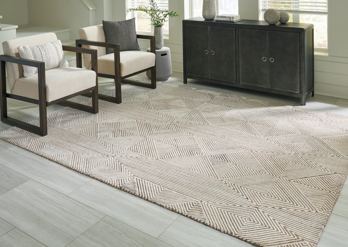 Hoover Furniture Outlet - Ashley Furniture - Jadott 8' x 10' Rug - 8' x 10' Rug - R406801
