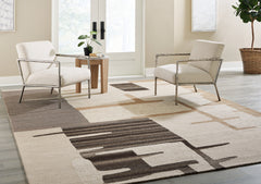 Hoover Furniture Outlet - Ashley Furniture - Kencher 10' x 14' Rug - 10' x 14' Rug / Beige/Brown - R406820
