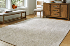 Hoover Furniture Outlet - Ashley Furniture - Brickburgh 8' x 10' Rug - 8' x 10' Rug / Gray/Ivory/Honey - R406901