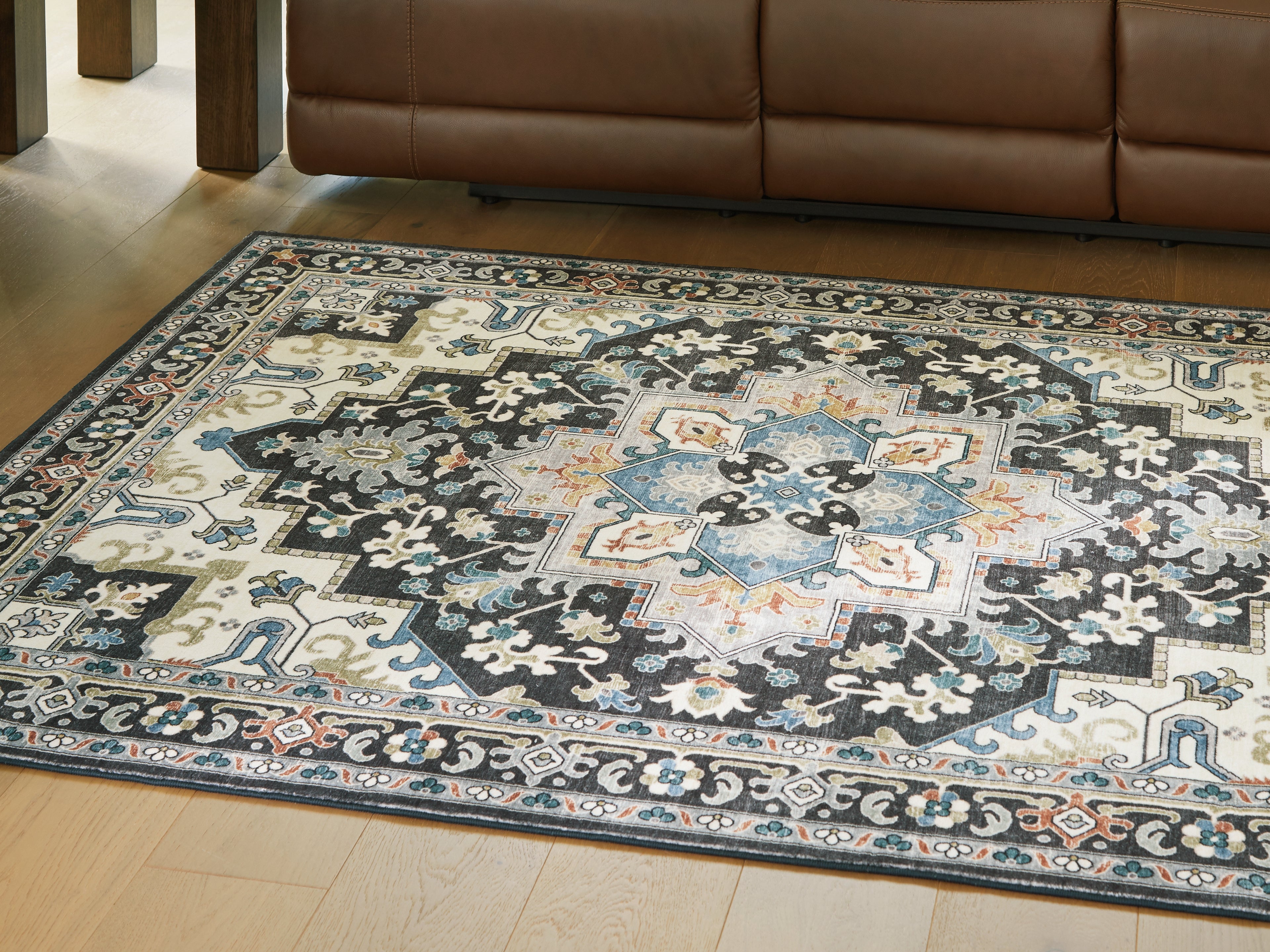 Hoover Furniture Outlet - Ashley Furniture - Leningston 5' x 7' Washable Rug - 5' x 7' Washable Rug - R407062