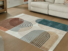 Hoover Furniture Outlet - Ashley Furniture - Farrendale Washable 5' x 7' Area Rug - Washable 5' x 7' Area Rug - R407382