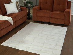 Hoover Furniture Outlet - Ashley Furniture - Malvinsboro Washable 5' x 7' Area Rug - Washable 5' x 7' Area Rug / Sandstone - R407442