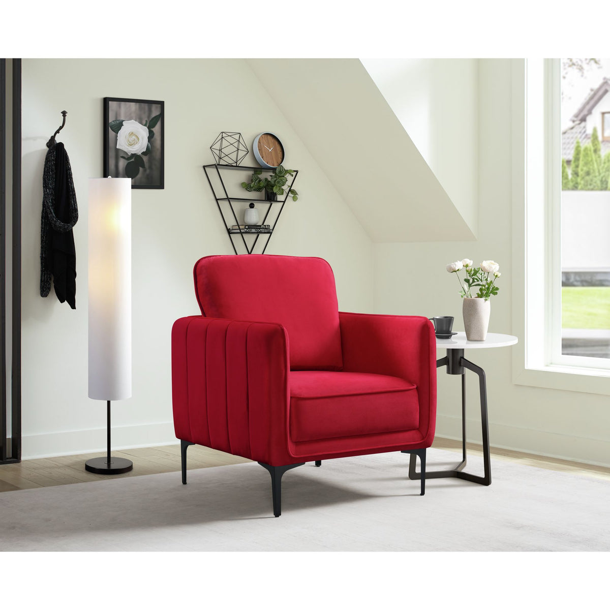Rae Chair in Lavish 152 Red Velvet – SKU U-4460-8560-100 | Elements