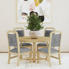 Ridgemont Round Dining Table in Natural – SKU D-14440-6-RDT | Elements