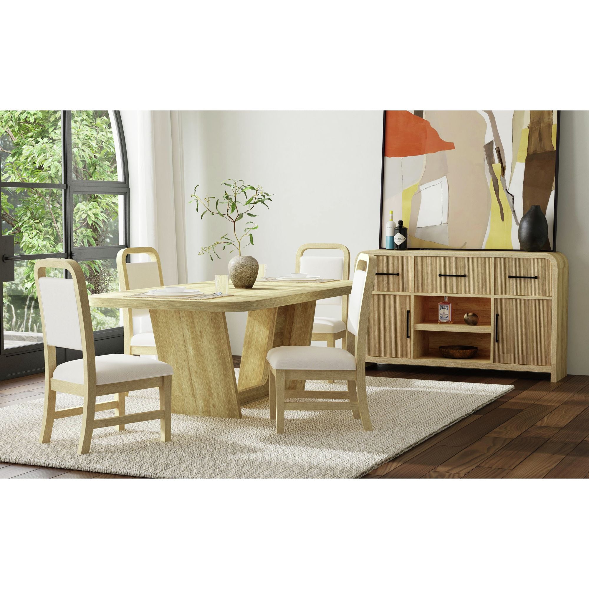 Ridgemont Rectangular Dining Table in Natural – SKU D-14440-6-DT | Elements