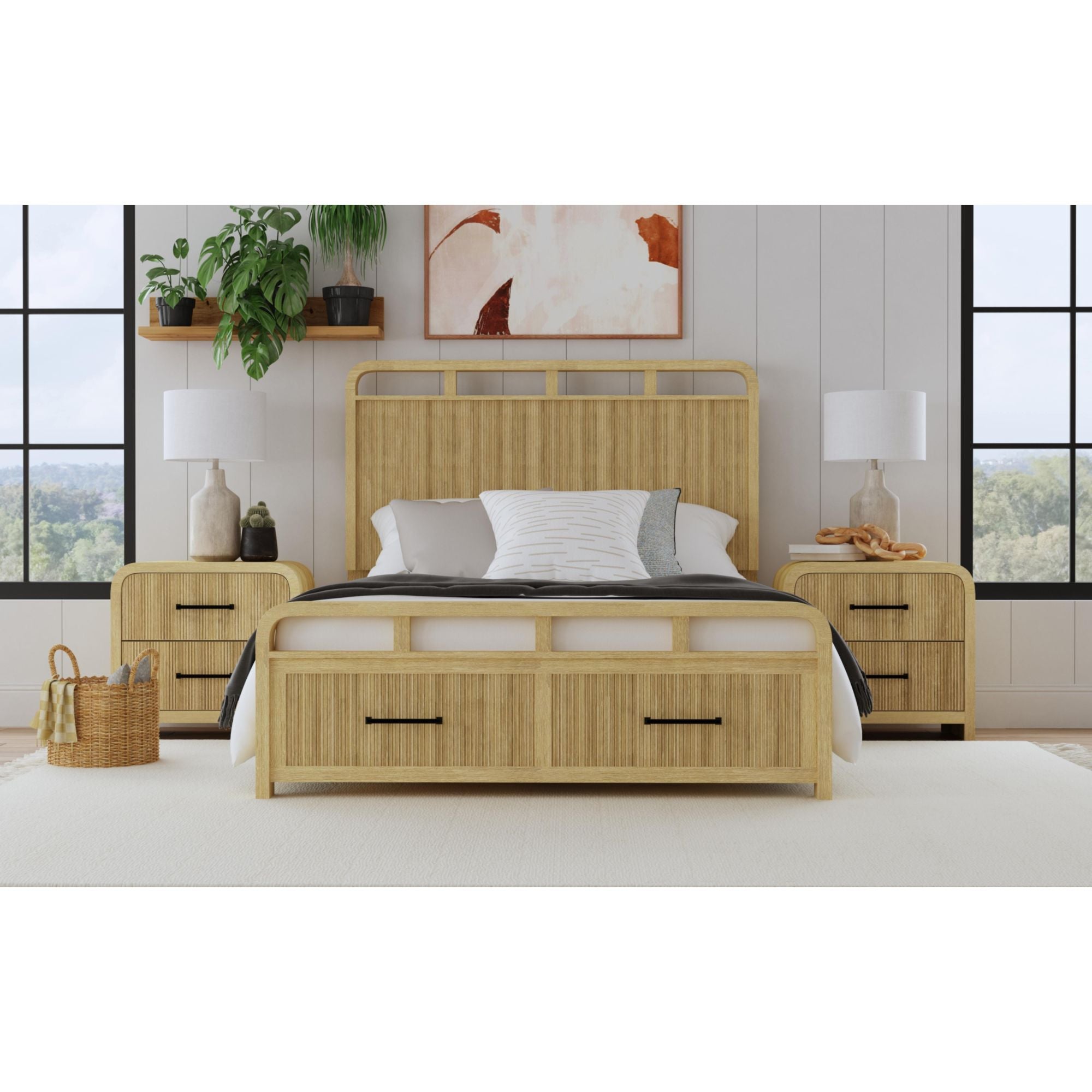 Ridgemont 2-Drawer Nightstand with USB in Natural – SKU B-14440-6-NS2 | Elements
