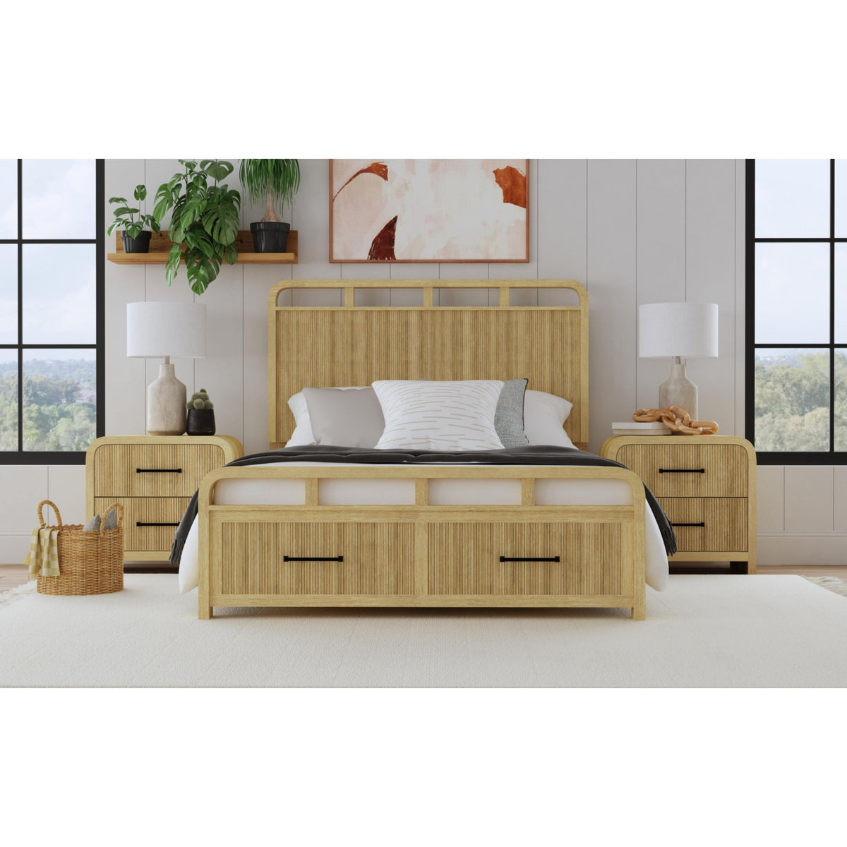 Ridgemont 2-Drawer Nightstand with USB in Natural – SKU B-14440-6-NS2 | Elements