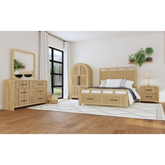 Ridgemont Queen Storage Bed in Natural