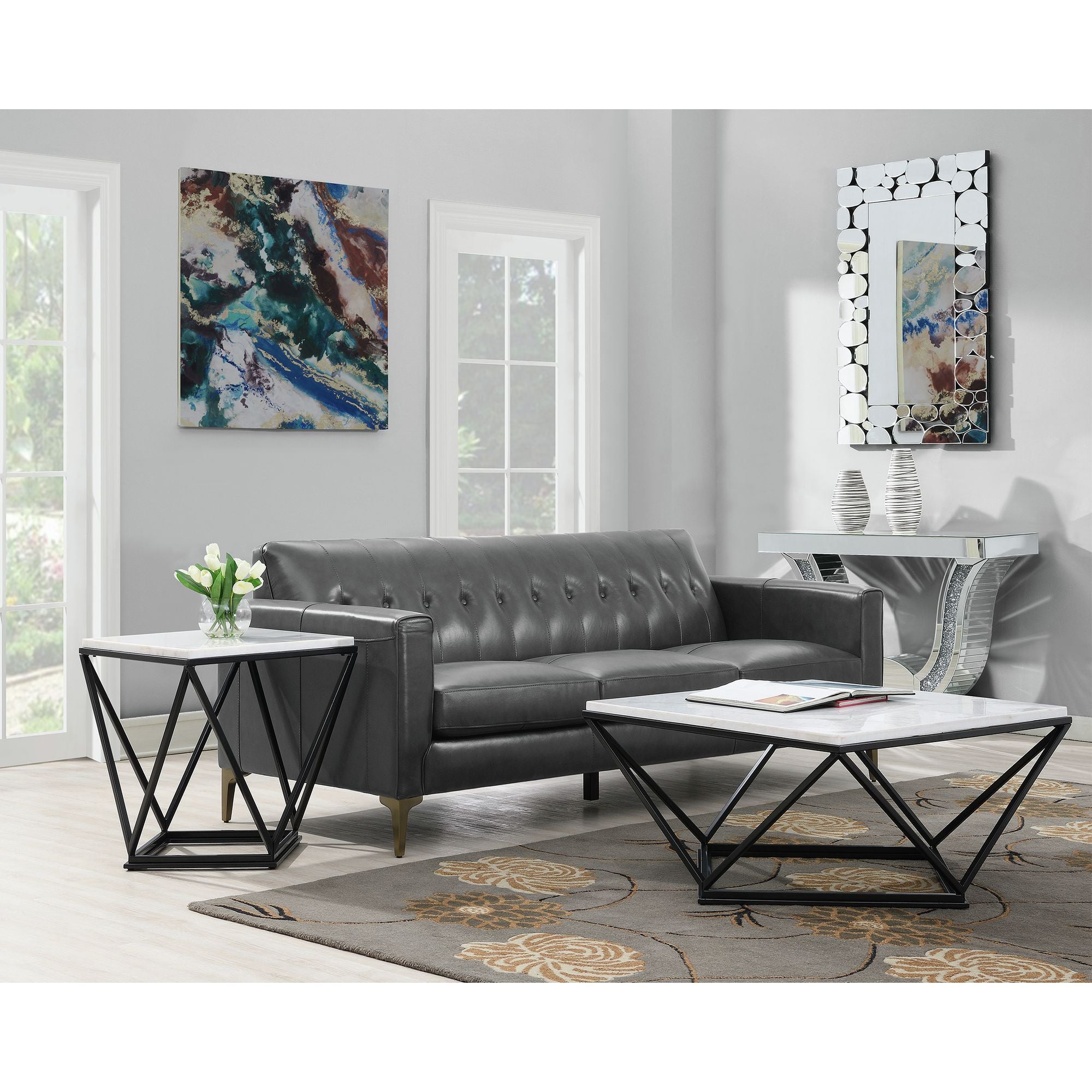 Riko Coffee Table W/ Metal Leg – SKU CRK100CT | Elements