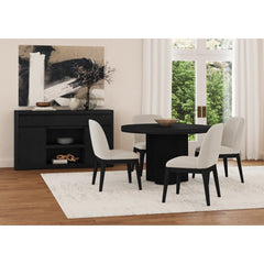 Rosalie Round Dining Table in Black – SKU D-16860-8-RDT | Elements