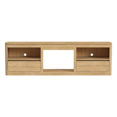 Rosalie 82" TV Console without Fireplace Insert in Natural