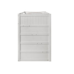 Sami Twin Over Twin Step Bunk with Left HB in White