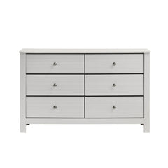 Sami Youth 6-Drawer Dresser in White