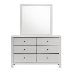 Sami Youth Dresser and Mirror Set in White