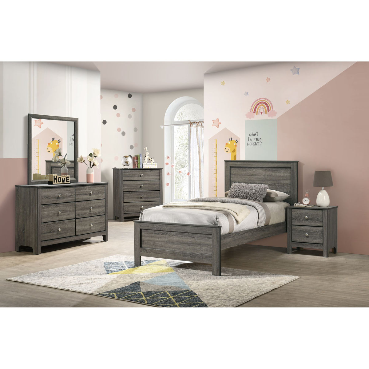 Sami Youth 4-Drawer Chest in Grey – SKU SM390CH1 | Elements
