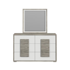 San Matteo Dresser and Mirror Set in Dual Tone
