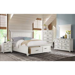 Slater King Bed in Antique White