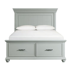 Slater Queen Platform Storage Bed in Grey