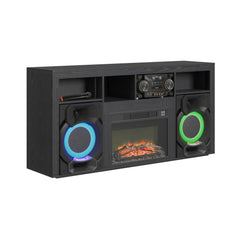St. Cloud Fireplace with Sound System in Black